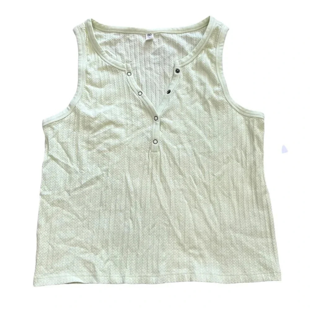 BP Green Ribbed Summer Tank Top 1X